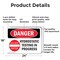Signmission Hydrostatic Testing In Progress Danger Sign, Aluminum, 24in W x 18in L, 2PK OS-2PACK-DS-A-1824-L-2559 - alternate 5